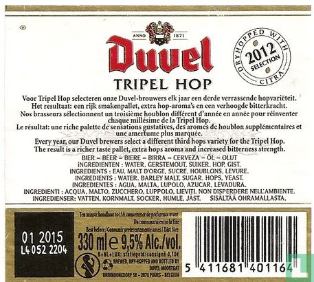 Duvel Tripel Hop 2012 - Afbeelding 2