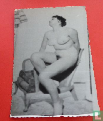 Vintage Naaktfoto 60's 'Vrouw in Stoel '