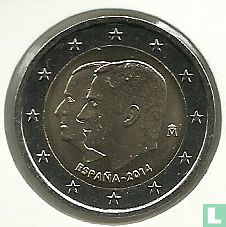Spanje 2 euro 2014 "Abdication of King Juan Carlos and accession to Spanish Throne of King Felipe VI" - Afbeelding 1