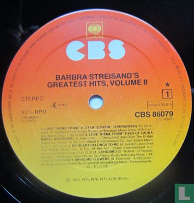 Barbra Streisand's Greatest Hits, Volume II - Afbeelding 3