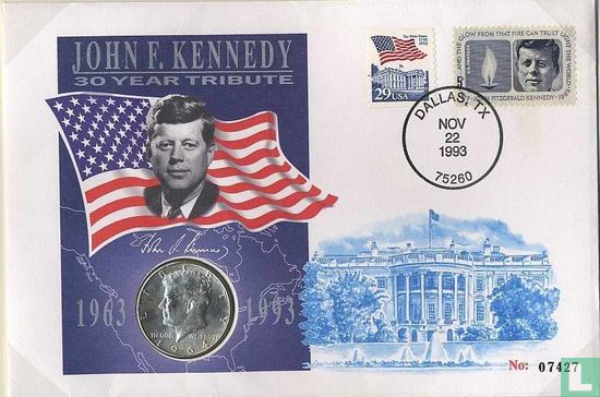 United States ½ dollar 1964 (Numisbrief) "John F. Kennedy 30 year tribute" - Image 1