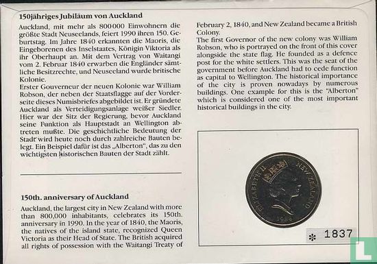 Nieuw-Zeeland 50 cents 1990 (Numisbrief) "150th anniversary of Auckland" - Afbeelding 2