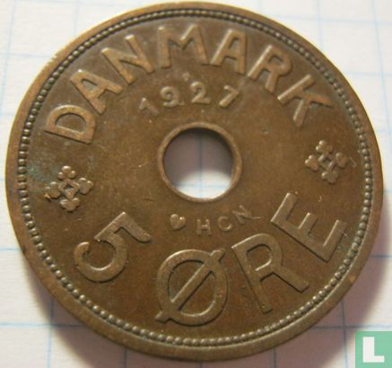 Dänemark 5 Øre 1927 (HCN:GJ) - Bild 1