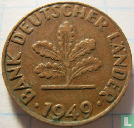 Allemagne 1 pfennig 1949 (large J) - Image 1