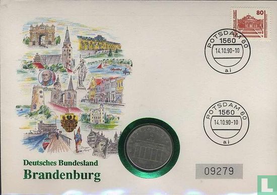 DDR 5 mark 1990 (Numisbrief) "Berlin capital of the GDR" - Afbeelding 1