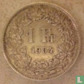 Suisse 1 franc 1904 - Image 1