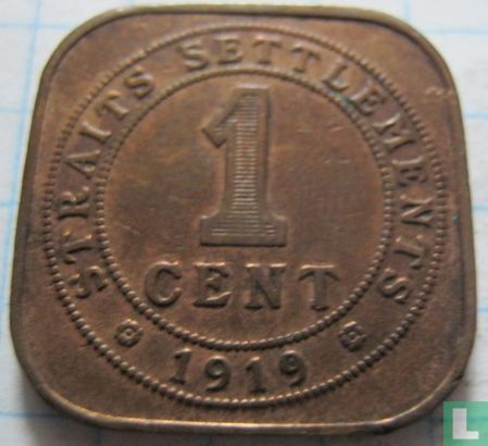 Straits Settlements 1 cent 1919 - Image 1