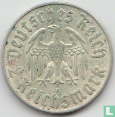 Deutsches Reich 2 Reichsmark 1933 (F) "450th anniversary Birth of Martin Luther" - Bild 2