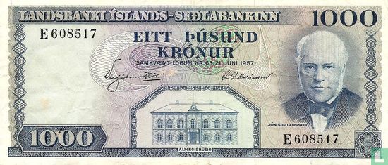 IJsland 1000 Kronur - Afbeelding 1