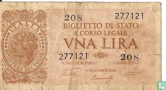 Italy 1 Lire 1944 - Image 1