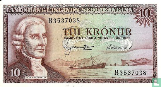 IJsland 10 Kronur   - Afbeelding 1