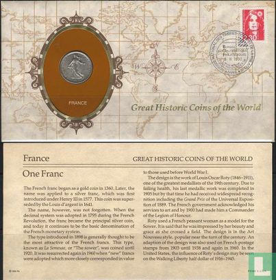 Frankreich 1 Franc 1916 (Numisbrief) "Internationalen Numismatischen Gesellschaft" - Bild 1