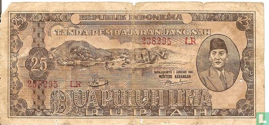 Indonésie 25 Rupiah 1947 - Image 1