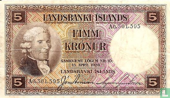 5 L'Islande Kronur - Image 1