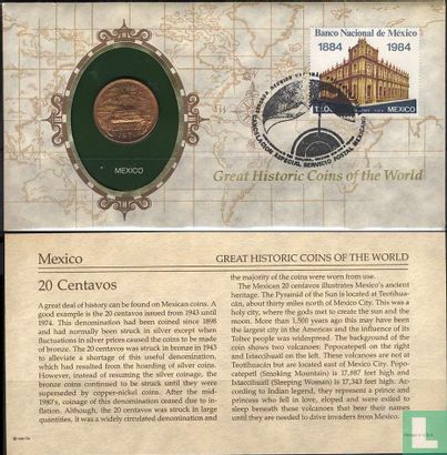Mexico 20 centavos Numisbrief - Afbeelding 1