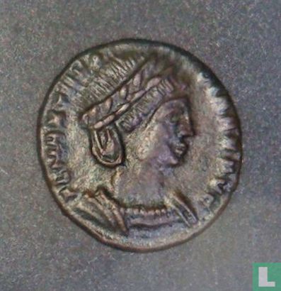 Theodora de l'Empire romain, AE4 Follis, 305-306 AD, 2e épouse de Constantius Chlorus, Trèves, 338-339 AD - Image 1