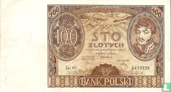 Polen 100 Zlotych 1934 - Afbeelding 1