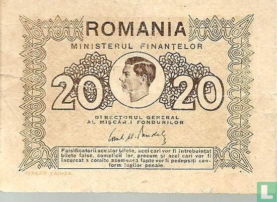 Roemenië 20 Lei 1945 - Afbeelding 1
