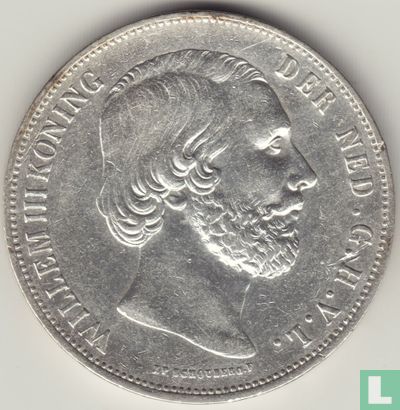 Nederland 2½ gulden 1861 (type 1) - Afbeelding 2