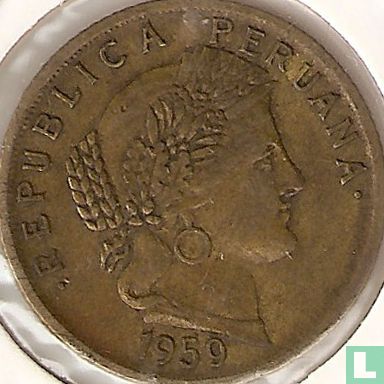 Peru 10 centavos 1959 (zonder AFP) - Afbeelding 1