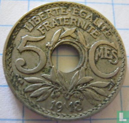Frankrijk 5 centimes 1918 - Afbeelding 1
