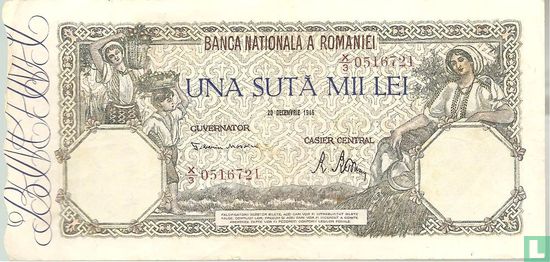 Rumänien 100.000 Lei 1946 - Bild 1