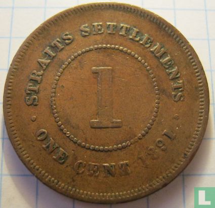Straits Settlements 1 cent 1891 - Image 1