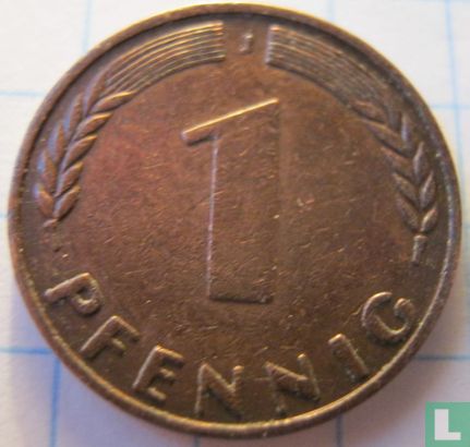 Duitsland 1 pfennig 1949 (smalle J) - Afbeelding 2