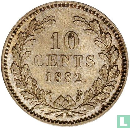 Nederland 10 cents 1882 - Afbeelding 1
