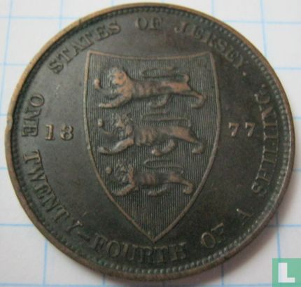 Jersey 1/24 shilling 1877 - Image 1