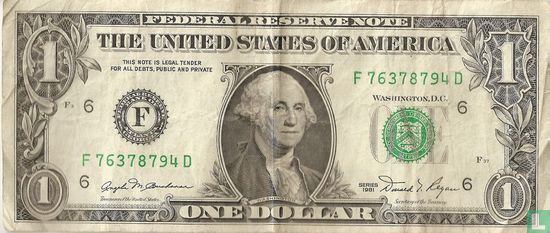 United States 1 dollar 1981 F - Image 1