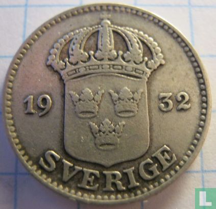 Suède 25 öre 1932 - Image 1
