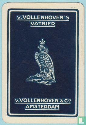 Schoppen aas, NLA A09-13, v. Vollenhoven's Vatbier, Dutch, Ace of Spades, Speelkaartenfabriek Nederland, (SN), Speelkaarten, Playing Cards - Image 2