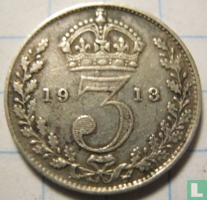 United Kingdom 3 pence 1913 - Image 1