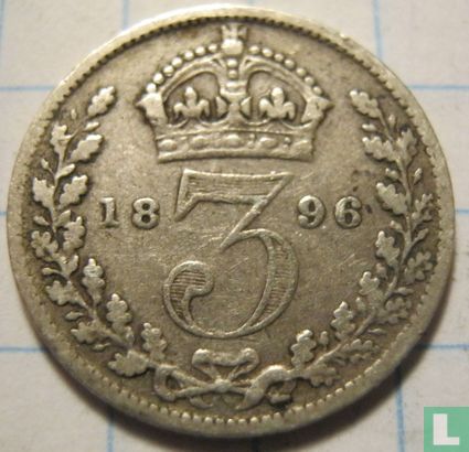 Vereinigtes Königreich 3 Pence 1896 - Bild 1
