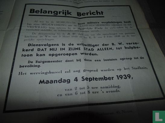 mobilisatie 1939 NINOVE (Belgie) - Image 2