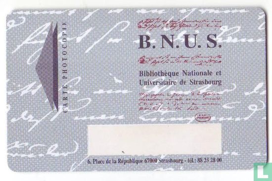 B.N.U.S. - Carte Photocopie - Image 1