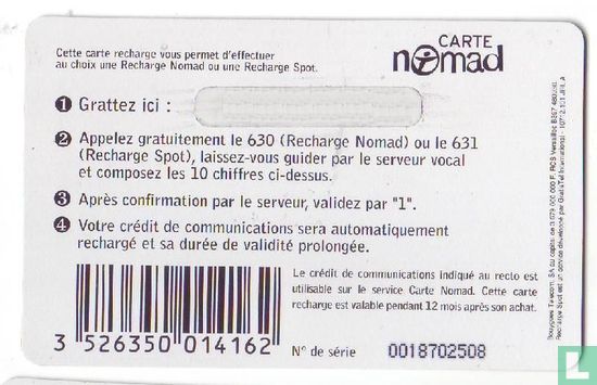 Recharge Bouygues Telecom - Carte Nomad - small 95F - Bild 2