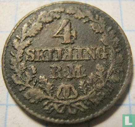 Danemark 4 skilling rigsmønd 1856 - Image 2