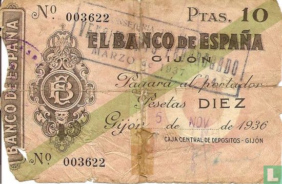 Spanje 10 pesetas - Afbeelding 1