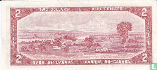 BILLET DE 2 DOLLARS CANADA 1954 - Image 2