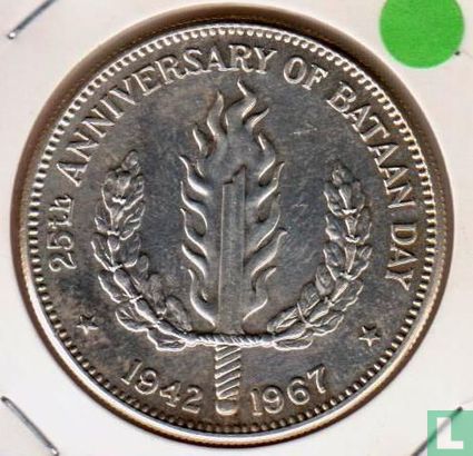 Filipijnen 1 peso 1967 "25th Anniversary of Bataan Day" - Afbeelding 1