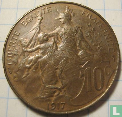 France 10 centimes 1917 (type 1) - Image 1