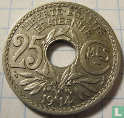 Frankrijk 25 centimes 1914 - Afbeelding 1