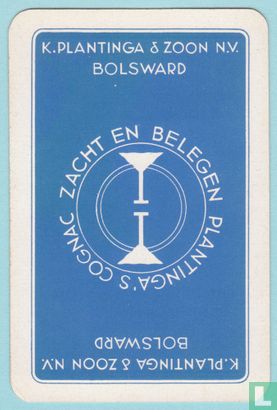Back, DA P01, K. Plantinga & Zoon N.V., Bolsward, Cognac, Dutch, Speelkaartenfabriek Nederland, (SN), Speelkaarten, Playing Cards - Bild 1