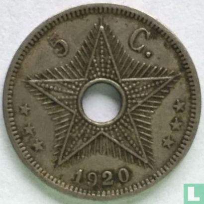 Congo belge 5 centimes 1920 - Image 1