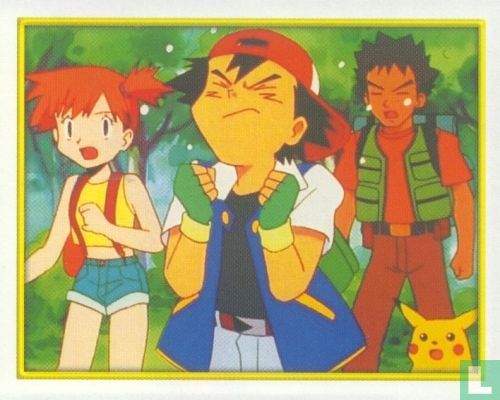 Misty, Ash, Brock en Pikachu zijn verdwaald in het bos