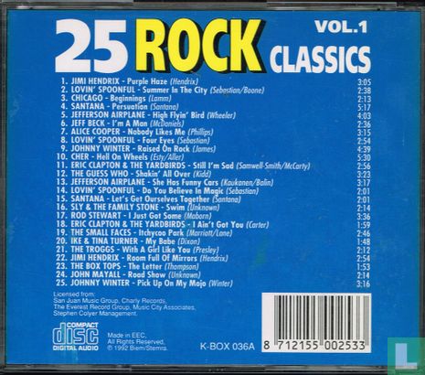 25 Rock Classics Vol. 1 - Afbeelding 2