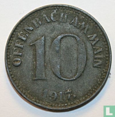 Offenbach aan de Main 10 pfennig 1917 (zink - type 1) - Afbeelding 1