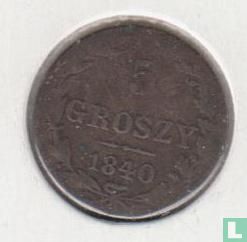 Pologne 5 groszy 1840 - Image 1